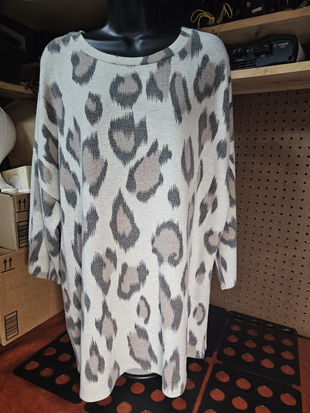 Bombom Leopard Print Blouse Size LG